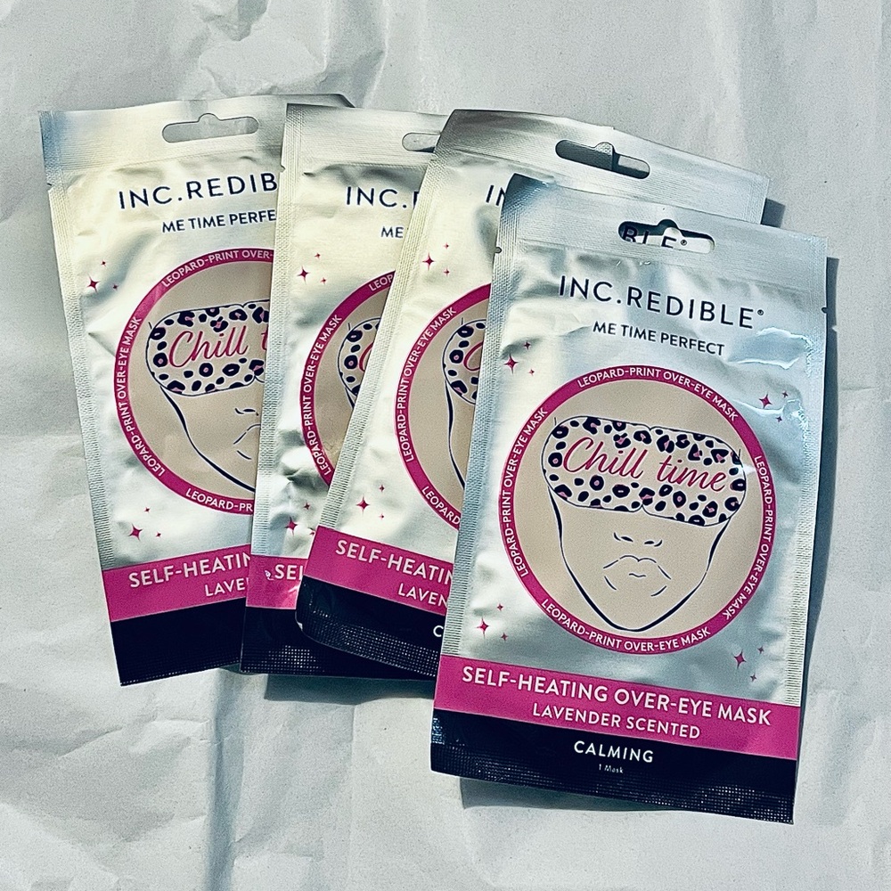 INC•REDIBLE Me Time Perfect Leopard-Print Over-Eye Masks X4